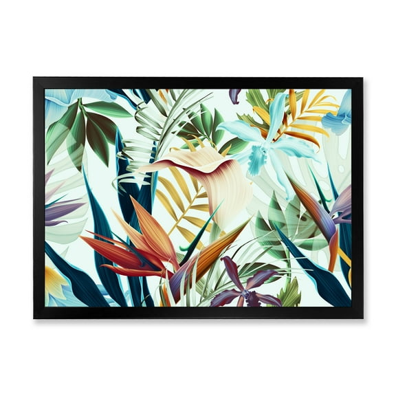Designart 'VIntage Tropical Flowers I' Tropical Framed Art Print