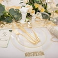 thumbnail image 3 of 350PCS Clear and Gold Plastic Plates - Gold Disposable Dinnerware Sets - Gold Plastic Silverware - 100Plates, 150Plastic Cutlery, 50 Cups and 50 Napkins for Wedding & Party & Thanksgiving, 3 of 9