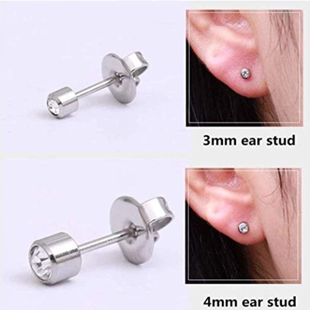 Disposable Sterile Ear Piercing Unit Cartilage Tragus Helix Piercing Gun NO Pain Piercer Tool Machine Kit Stud Choose Design Pair 418 Silver Pearl Walmart