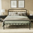 thumbnail image 4 of Gewnee Queen Size Metal Platform Bed Frame with Slats, No Box Spring Needed for Bedroom, Black, 4 of 16