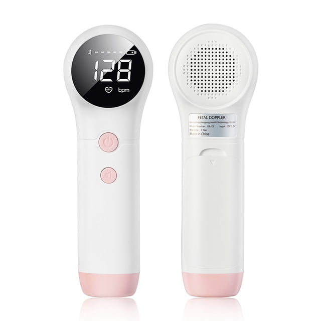 Doppler fetal Doppler Fetal portátil de 2,5 MHz para el hogar, Monitor cardíaco de bebé para embarazo, Detector de latidos de bebé portátil