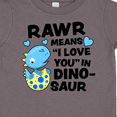 thumbnail image 4 of Inktastic Rawr Means I Love You in Dinosaur Valentine Boys or Girls Toddler T-Shirt, 4 of 5