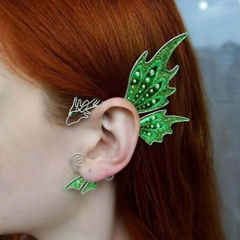 HeroNeo Multi Type Butterfly Dragon Wing Shape Elf Ear Cuff Sweet