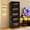 Black + 5 Tiers, variant on Black 4-Tier Wide Folding Storage Cabinet with Wheels – Tall Narrow Collapsible Organizer with Magnetic Doors for Living Room, Kitchen, Bedroom, Pantry, Plastic Storage Unit