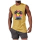thumbnail image 2 of Camiseta sin mangas de cuello redondo para hombre, informal, a la moda, con estampado, deportiva, de poliéster, 2 of 5