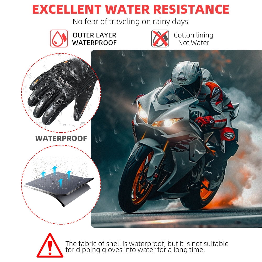 MJMOTO Motorcycle Gloves Windproof Waterproof Guantes Moto Men Motorbike Riding Gloves Touch Screen Moto Motocross Gloves Winter for Male