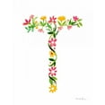 thumbnail image 2 of Zaman, Farida 20x24 Gold Ornate Wood Framed with Double Matting Museum Art Print Titled - Floral Alphabet Letter XX, 2 of 4