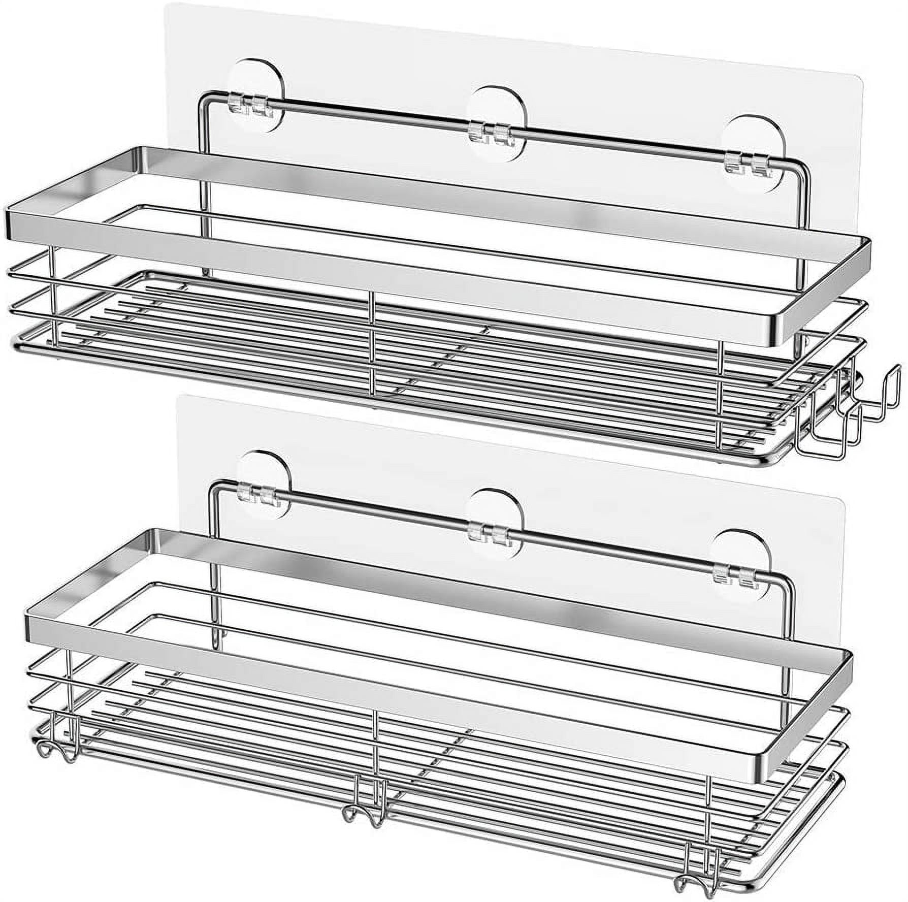 5 Pack Adhesive Shower Caddy No Drilling Stainless Steel Shower Rack - Bed  Bath & Beyond - 39136392