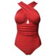 thumbnail image 4 of Gibobby Traje de baño sexy de una pieza Conjunto de tankinis de traje de baño de una pieza en la espalda con abertura de verano sexy para mujer(Rojo,G), 4 of 5