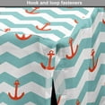 thumbnail image 4 of Anchor Dog Crate Cover, Simple Pattern Anchor Stripe Art Welcoming Wavy Water Tiled Surface, Easy to Use Pet Kennel Cover Small Dogs Puppies Kittens, 7 Sizes, Turquoise Red, by Ambesonne, 4 of 6