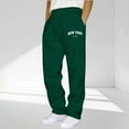 thumbnail image 2 of bbymog Track Pants Men Solid Color Drawstring Elastic Waist Casual Sweatpants with Pocket Plus Size Clothes Joggers for Men Green XXL, 2 of 5