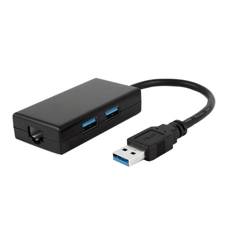 Unique Bargains Super Speed 2 USB 3.0 Port Hub with RJ45 Ethernet LAN Network Adapter