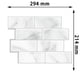 thumbnail image 2 of Papier Peint Carrelage Autocollant Blanc 30 X 21 Cm Estilo Mosaico Etiqueta Mural Película Decorativa Impermable Pour Carreaux De Mur De Salle De Bains Et, 2 of 4