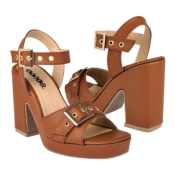 SANDALIAS DAMA STYLO 9023 SIMIPIEL CAFÉ