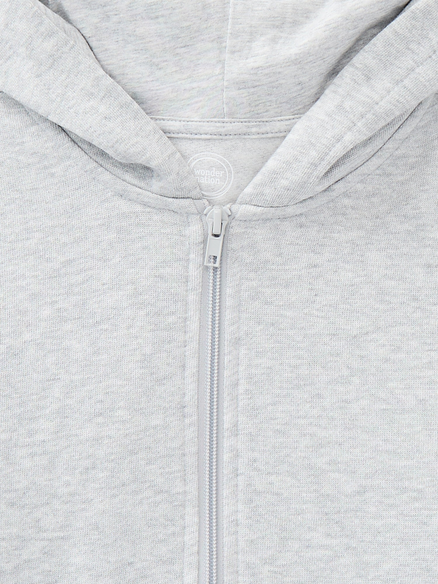 Wonder Nation Kids Unisex Fleece Full Zip Hoodie, Sizes 4-18 & Husky