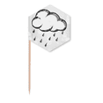thumbnail image 1 of Rainy Weather Hand Painted Pattern Toothpick Flags Cupcake Picks Party Celebration, 1 of 3