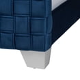 thumbnail image 5 of Baxton Studio Emlyn Glam and Luxe Navy Blue Velvet Fabric Queen Size Panel Bed, 5 of 6