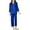 Blue, variant on Xihbxyly Pajamas for Women Plus Size Women's Classic Button down Long Satin Silk Pajama Set Fashion Homewear Pajamas Two-Piece Pajama Set