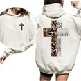 thumbnail image 3 of Christian Hoodie – Double Sided Camo Cross Design with Philippians 4:13 Bible Verse, Faith Based Hoodie for Believers and Outdoorsmen, 3 of 7