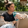 thumbnail image 5 of Tupkee Glass Straw Lid Cyan Double Wall Glass Tumbler, 14oz & 8oz Hand Blown Glass Travel Mug, 5 of 7