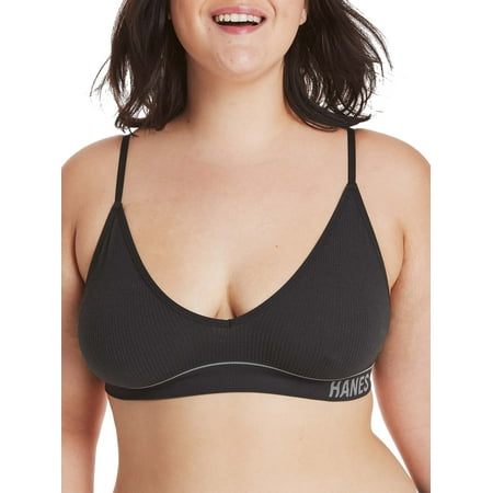 

Hanes Originals Women’s Seamless Rib Triangle Bralette ComfortFlex Fit Style MHB005