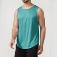 thumbnail image 3 of IDALL Tank Tops Men Mens T-Shirts Sleeveless Shirts for Men Sleeveless Quick Drying Tights Sweat Basketball Training Sports Wear Top Sports Vest Comfort Colors Tshirt Green 3XL, 3 of 5