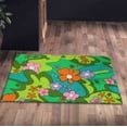 thumbnail image 6 of Home Decor Rug, Pattern Rug, Nursery Rug, Personalized Gifts, Groovy Tangerine Flower Rugs, Trippy Danish Rug, Floral Rug, Colorful Rug, 3.9'x5.9' - 120x180 cm, 6 of 8