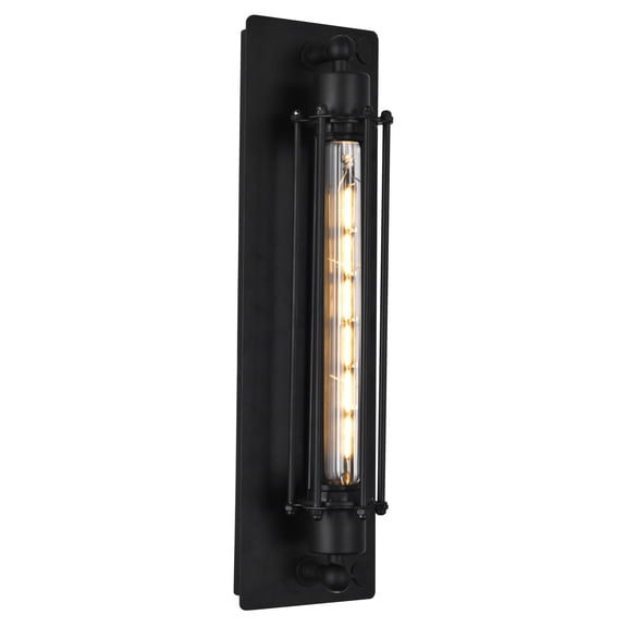 CWI Lighting Kiera 1 Light Farmhouse Metal Wall Sconce in Black
