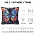 thumbnail image 5 of GOSMITH  Throw Pillow Covers  Square Cushion Cover Musica Butterfly Modern Farmhouse Burlap Cushion Case Soft Pillowcase for Couch Bed Car Home Decoration, 5 of 5
