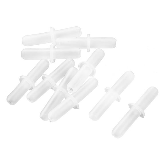 Unique Bargains 10 x Aquarium Fish Tank 1/5" Air Line Tubing Two Way Plastic Straight Connectors