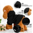 thumbnail image 3 of Dog Sweatshirt Hooded Pet Spring/Fall/Winter Clothes Warm Coat for Small and Medium Dogs Black S, 3 of 7