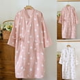 thumbnail image 2 of Fengactive Women's Nightgown Cute Print Pajama Dress Long Sleeve Button Down Sleepshirt Housecoat, 2 of 5