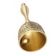 thumbnail image 4 of Hand Call Bell 4.7in Long Pure Brass Exquisite Carved Pattern Curved Handle Dinner Bell for Wedding Party Family Bar, 4 of 5