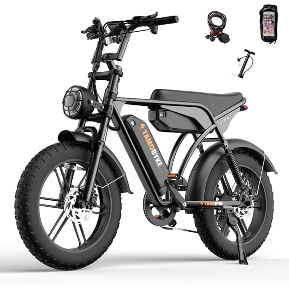 Tamobyke V29Pro Peak 2000W Electric Bike,20" Fat Tire E-Mountain Bikes, 48V 31.2Ah 32mph Ebike for Adults Full Suspension UL2849