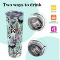 thumbnail image 4 of Vaso de Husky - Regalos para amantes de los perros - Vasos de café térmicos para bebidas frías y calientes - Con popote y tapa - 20 oz, 4 of 6