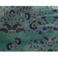 thumbnail image 4 of oneOone Georgette Viscose Fabric Leaves & Floral Block Printed Fabric 1 Yard 42 Inch Wide, 4 of 5