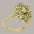 thumbnail image 2 of LBG British Made 18k Yellow Gold Natural Peridot Womens Statement Ring - 33 size options - Size 10, 2 of 6