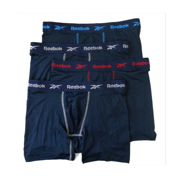 Reebok Calzoncillos tipo bóxer para hombre (4 unidades), color