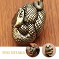 thumbnail image 2 of FRCOLOR 2pcs Vintage Brass Snake Pendant Miniature Snake Figurine For Desktop Decor Office Ornaments Spring Festival Vintage Lucky Snake Hanging Decoration For Keychain And Backpack, 2 of 8