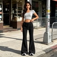 thumbnail image 5 of Resicozy Womens Flare Sweatpants Wide Leg Lounge Pants with Pockets 2026 Fall Travel Sweat Pants Drawstring Flare Leg Joggers Black M, 5 of 9