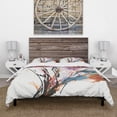 thumbnail image 2 of Designart « Fleurs Abstraites Violettes et Bleues » Ensemble de Literie Cottage - Housse de Couette et Taies, 2 of 4