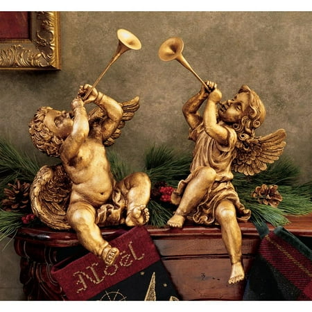 Trumpeting Angels of St. Peters Square (Set Includes: Boy Angel & Girl Angel)