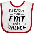 thumbnail image 3 of Inktastic My Daddy is an EMT and a Hero Boys or Girls Baby Bib, 3 of 4
