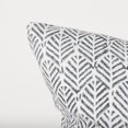 thumbnail image 4 of Mercana Jennelle Cream W/ indigo Print Linen Square Decorative Pillow Cover, 4 of 6