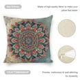 thumbnail image 4 of Blue and White Mandala Linen Throw Pillow Covers Boho Decorative Pillow Cases 18x18 inch Cushion Case Set of 4 Couch Pillows Cover for Sofa Bedroom Living Room Car, 4 of 8