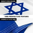thumbnail image 5 of G128 6FT Black Tangle-Free Flagpole & Israel Flag 3x5FT Printed 150D Polyester w/ Brass Grommets, 5 of 7