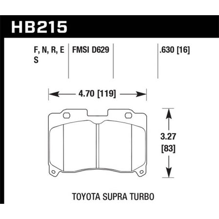 Hawk 93-98 Toyota Supra TT HPS Street Front Brake Pads