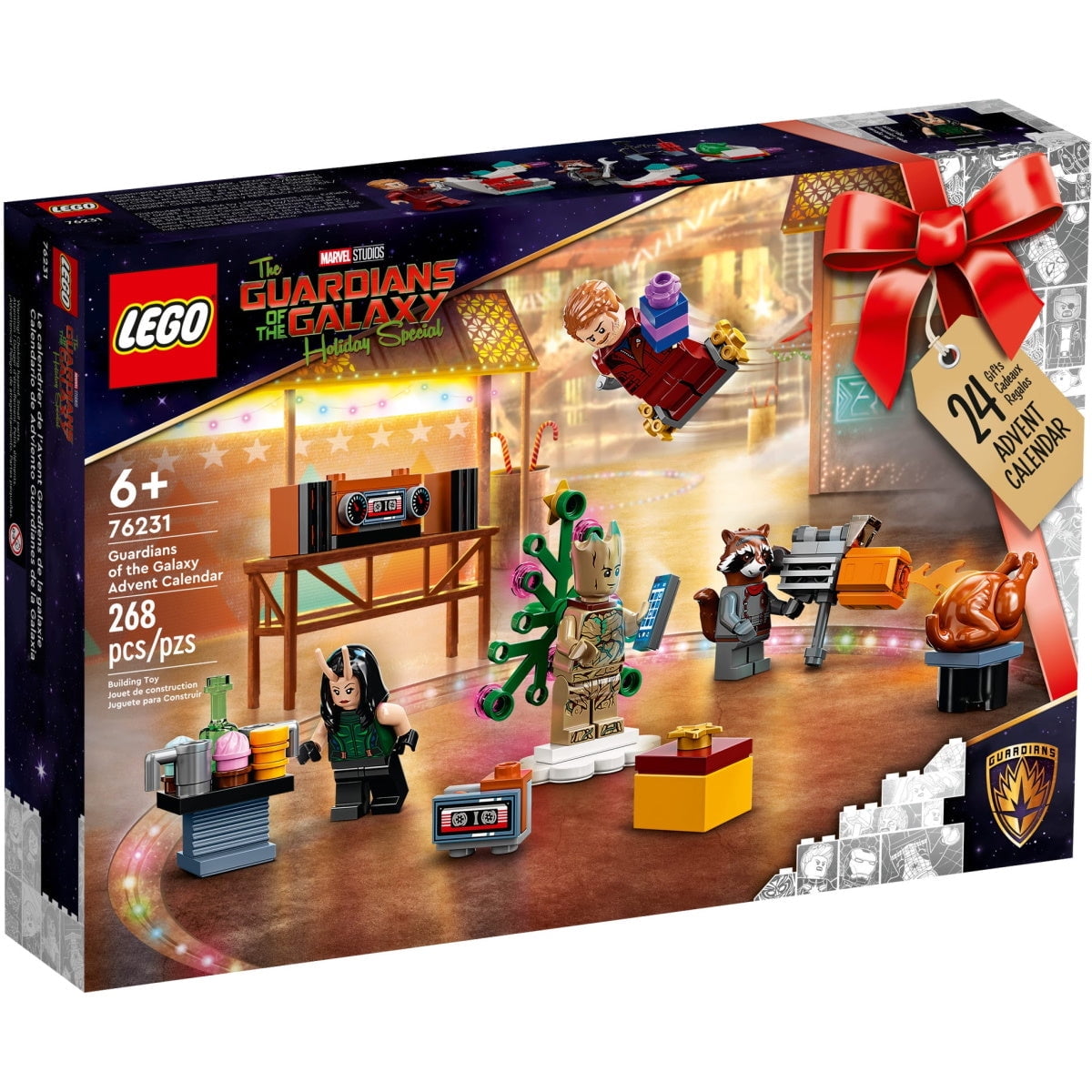 LEGO Marvel Guardians of the Galaxy Advent Calendar 2022 268 Piece Building Kit LEGO 76231 Ages 6 Walmart