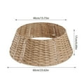 thumbnail image 6 of Christmas Tree Collar, 23.6'' Christmas Tree Collars for Artificial Trees, Artificial Woven Wicker Tree Collar, Tree Skirt Collar Christmas Tree Base Cover Christmas Tree Basket Base, 6 of 6