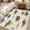 Beige, variant on Boho Modern 2x3 Door Mat Rug, Middle Century Teal Yellow Orange Geometric Non-Skid Rubber Backing Large Rectangle Rugs - Living Room Bedroom Home Office, Indoor Floor Mat Carpets Washable Rug